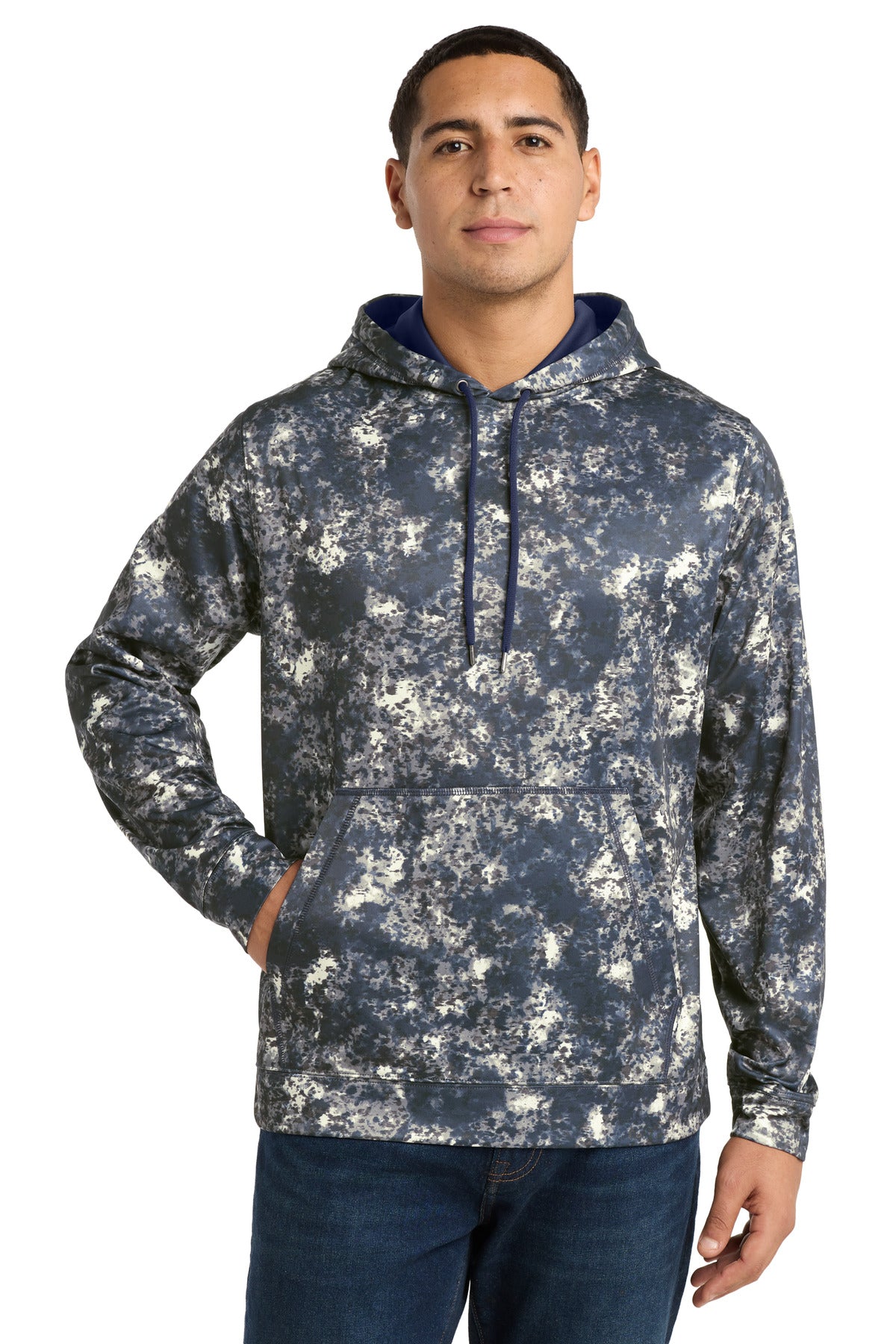 Sport-Tek Sport-Wick Mineral Freeze Fleece Hooded Pullover ST230 True Navy