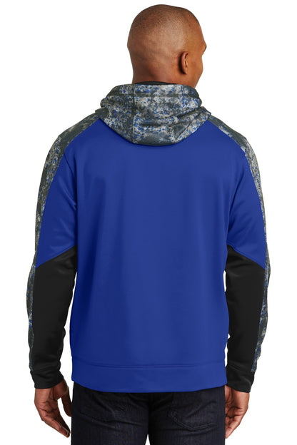 Sport-Tek Sport-Wick Mineral Freeze Fleece Colorblock Hooded Pullover. ST231 True Royal/ True Royal