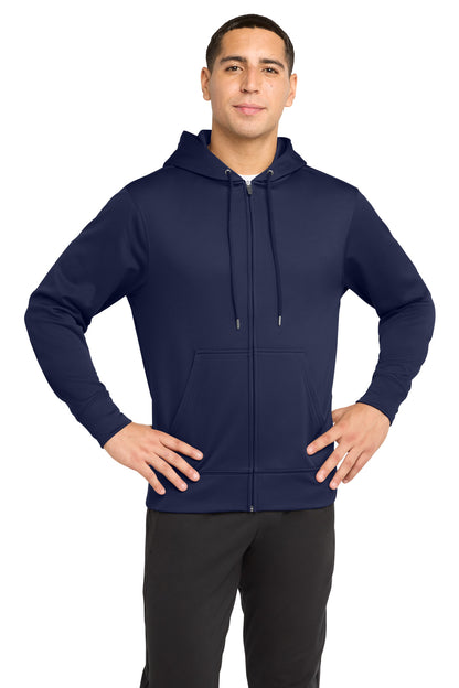Sport-Tek Sport-Wick Fleece Full-Zip Hooded Jacket ST238 Navy