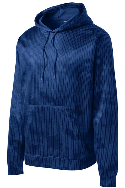 Sport-Tek Sport-Wick CamoHex Fleece Hooded Pullover. ST240 True Royal