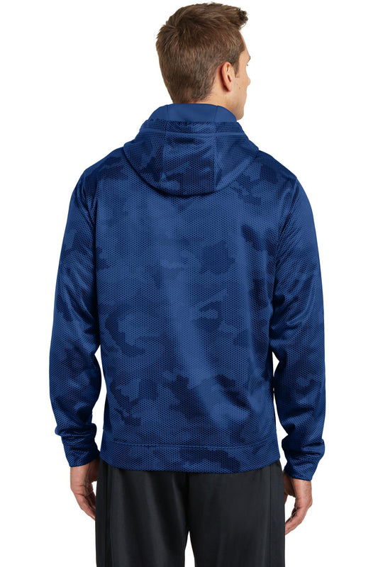 Sport-Tek Sport-Wick CamoHex Fleece Hooded Pullover. ST240 True Royal