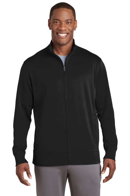 Sport-Tek Sport-Wick Fleece Full-Zip Jacket.  ST241 Black