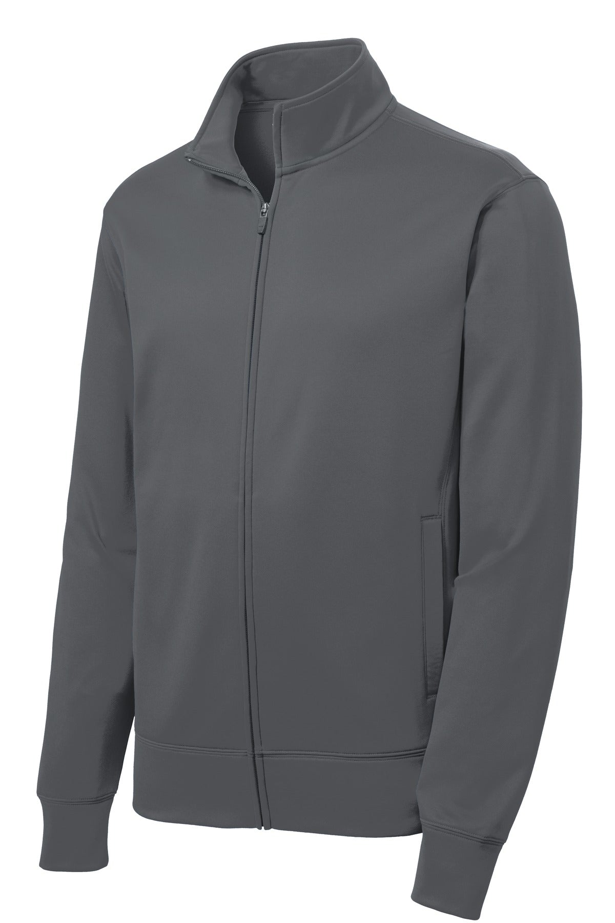 Sport-Tek Sport-Wick Fleece Full-Zip Jacket.  ST241 Dark Smoke Grey