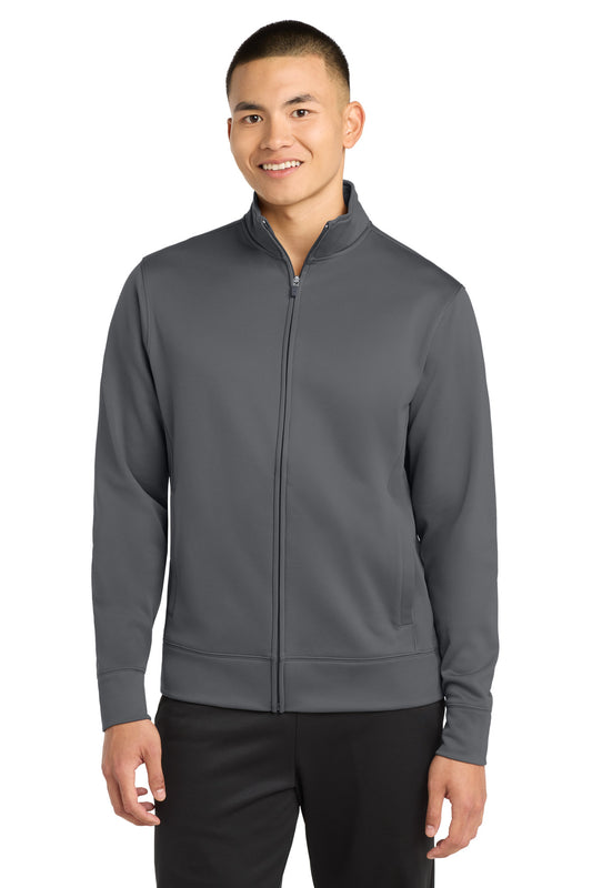 Sport-Tek Sport-Wick Fleece Full-Zip Jacket ST241 Dark Smoke Grey