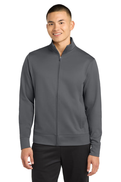 Cleveland Clinic Sport-Tek Sport-Wick Fleece Full-Zip Jacket ST241 Dark Smoke Grey