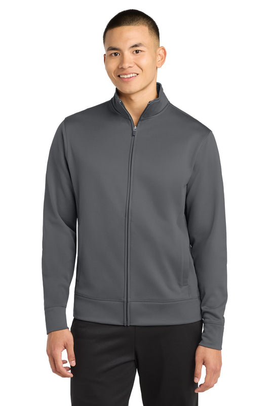 Cleveland Clinic Sport-Tek Sport-Wick Fleece Full-Zip Jacket ST241 Dark Smoke Grey