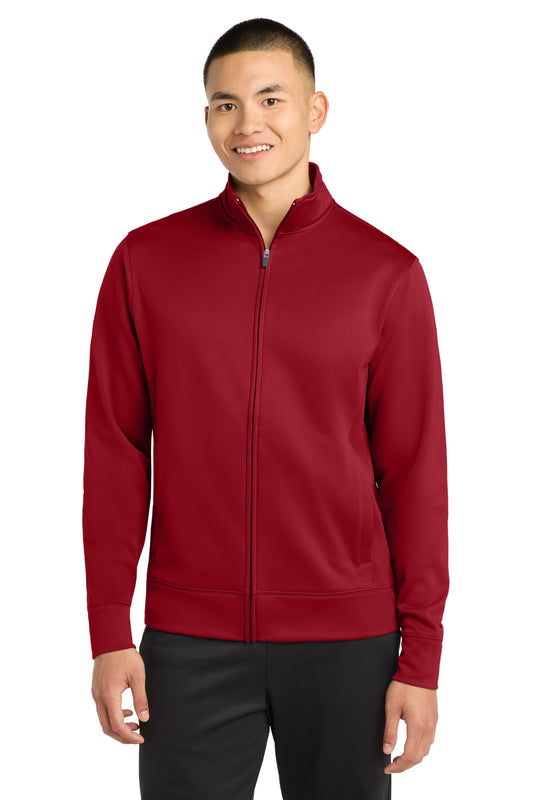 Sport-Tek Sport-Wick Fleece Full-Zip Jacket ST241 Deep Red