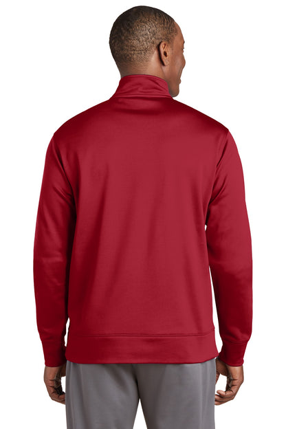 Sport-Tek Sport-Wick Fleece Full-Zip Jacket.  ST241 Deep Red