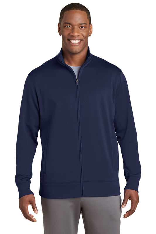 Sport-Tek Sport-Wick Fleece Full-Zip Jacket.  ST241 Navy