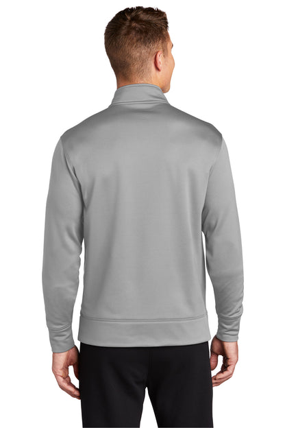 Sport-Tek Sport-Wick Fleece Full-Zip Jacket.  ST241 Silver