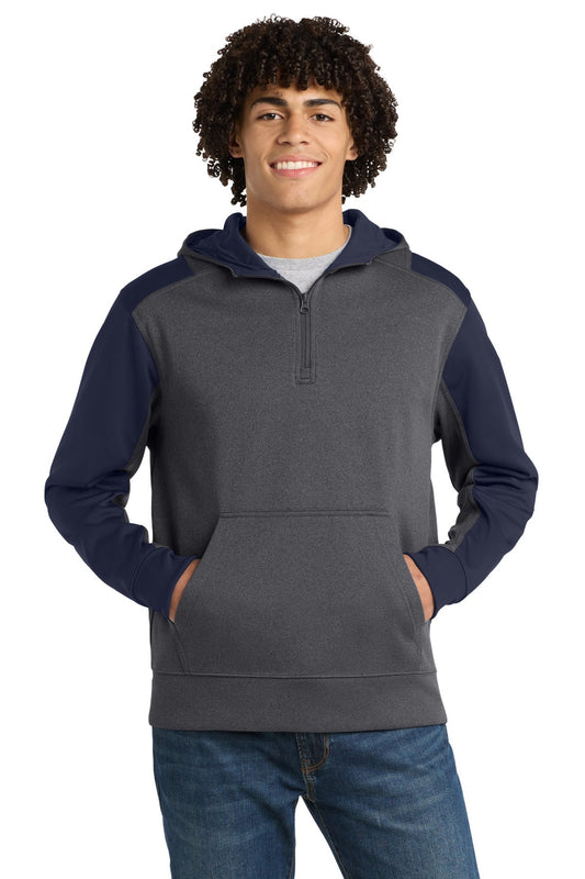 Sport-Tek Tech Fleece Colorblock 1/4-Zip Hooded Sweatshirt ST249