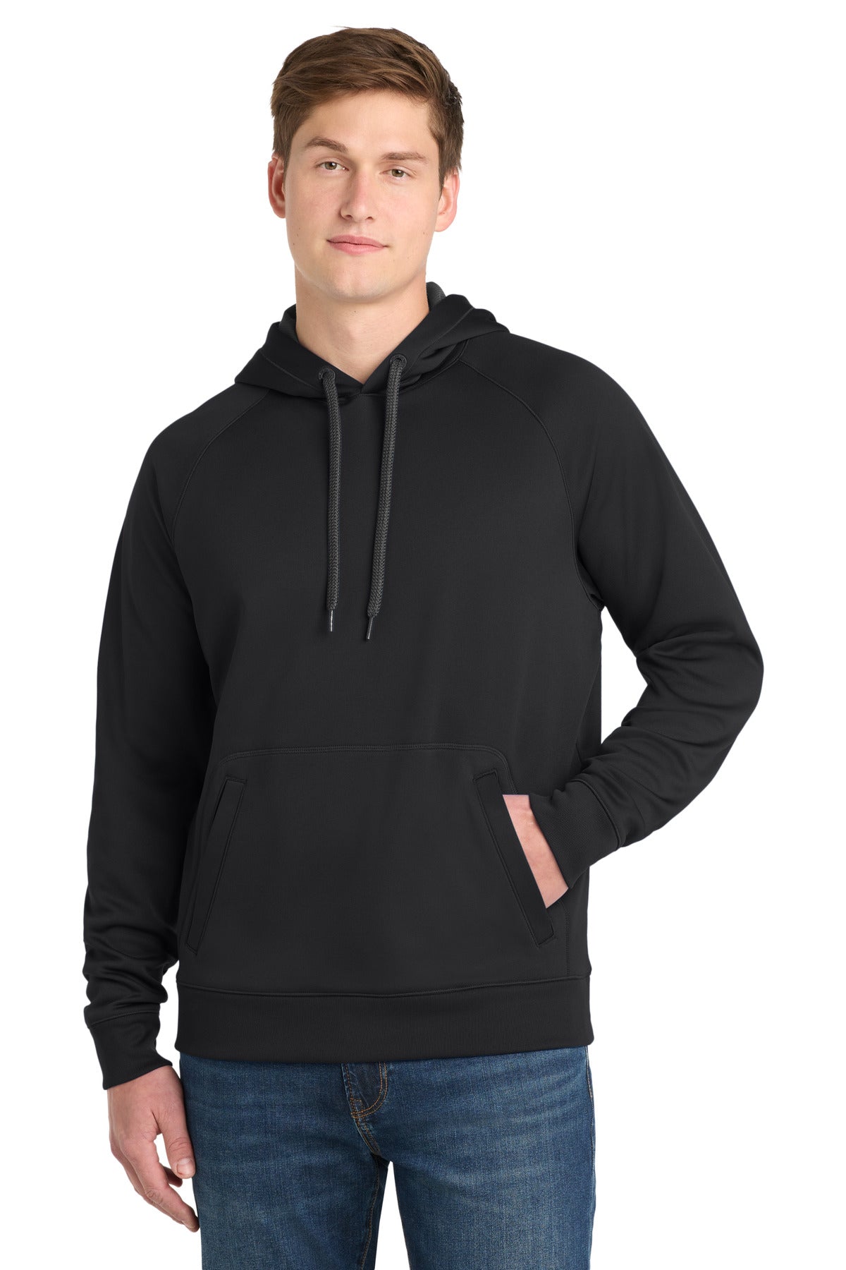 Sport-Tek Tech Fleece Hooded Sweatshirt ST250 Black