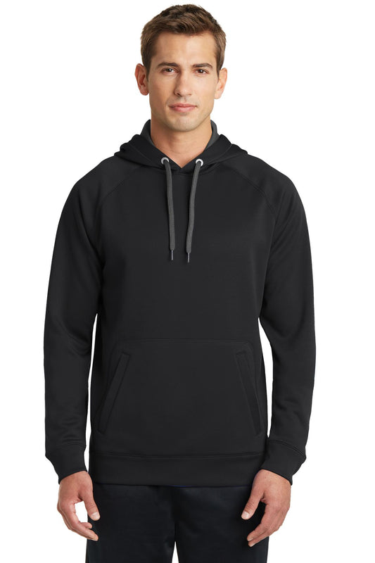 Sport-Tek Tech Fleece Hooded Sweatshirt. ST250 Black