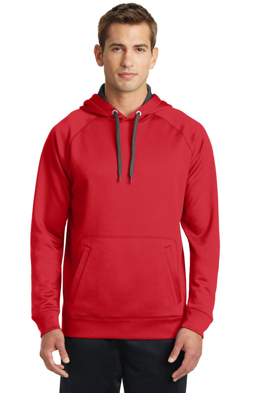 Sport-Tek Tech Fleece Hooded Sweatshirt. ST250 True Red