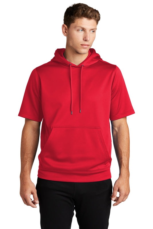 Sport-Tek  Sport-Wick  Fleece Short Sleeve Hooded Pullover. ST251 Deep Red
