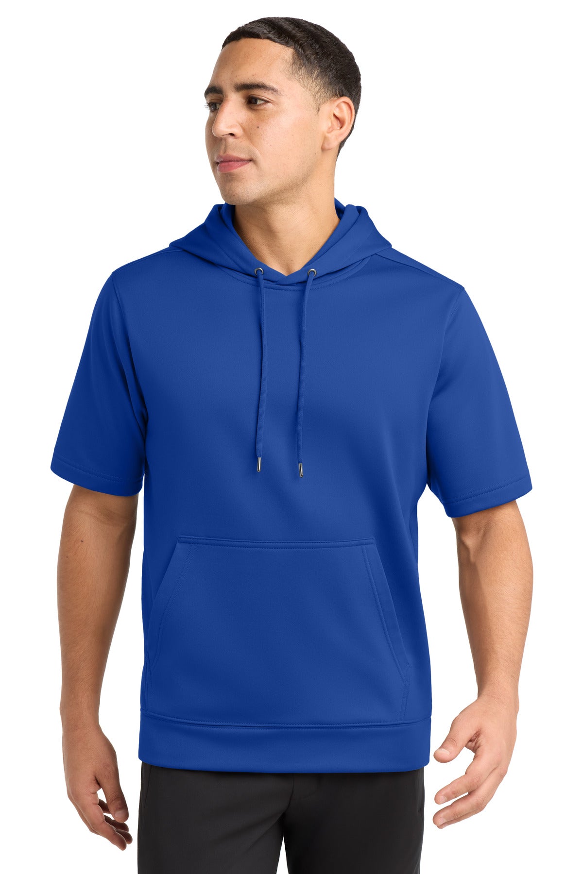 Sport-Tek Sport-Wick Fleece Short Sleeve Hooded Pullover ST251 True Royal