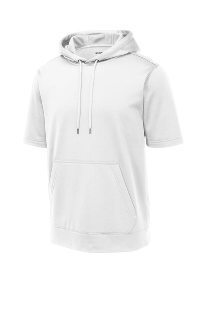 Sport-Tek  Sport-Wick  Fleece Short Sleeve Hooded Pullover. ST251 White