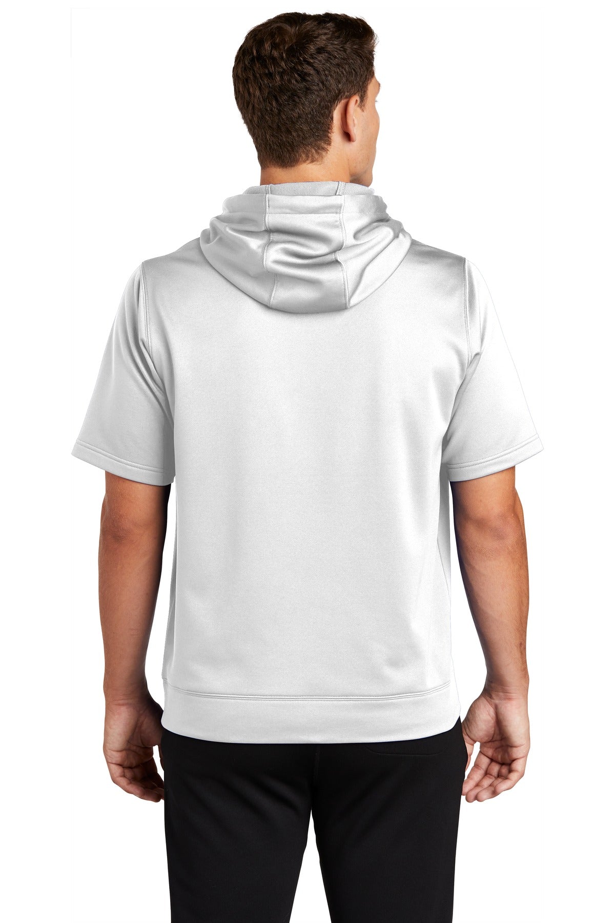 Sport-Tek  Sport-Wick  Fleece Short Sleeve Hooded Pullover. ST251 White