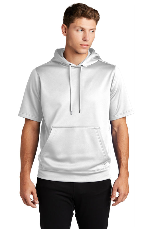 Sport-Tek  Sport-Wick  Fleece Short Sleeve Hooded Pullover. ST251 White