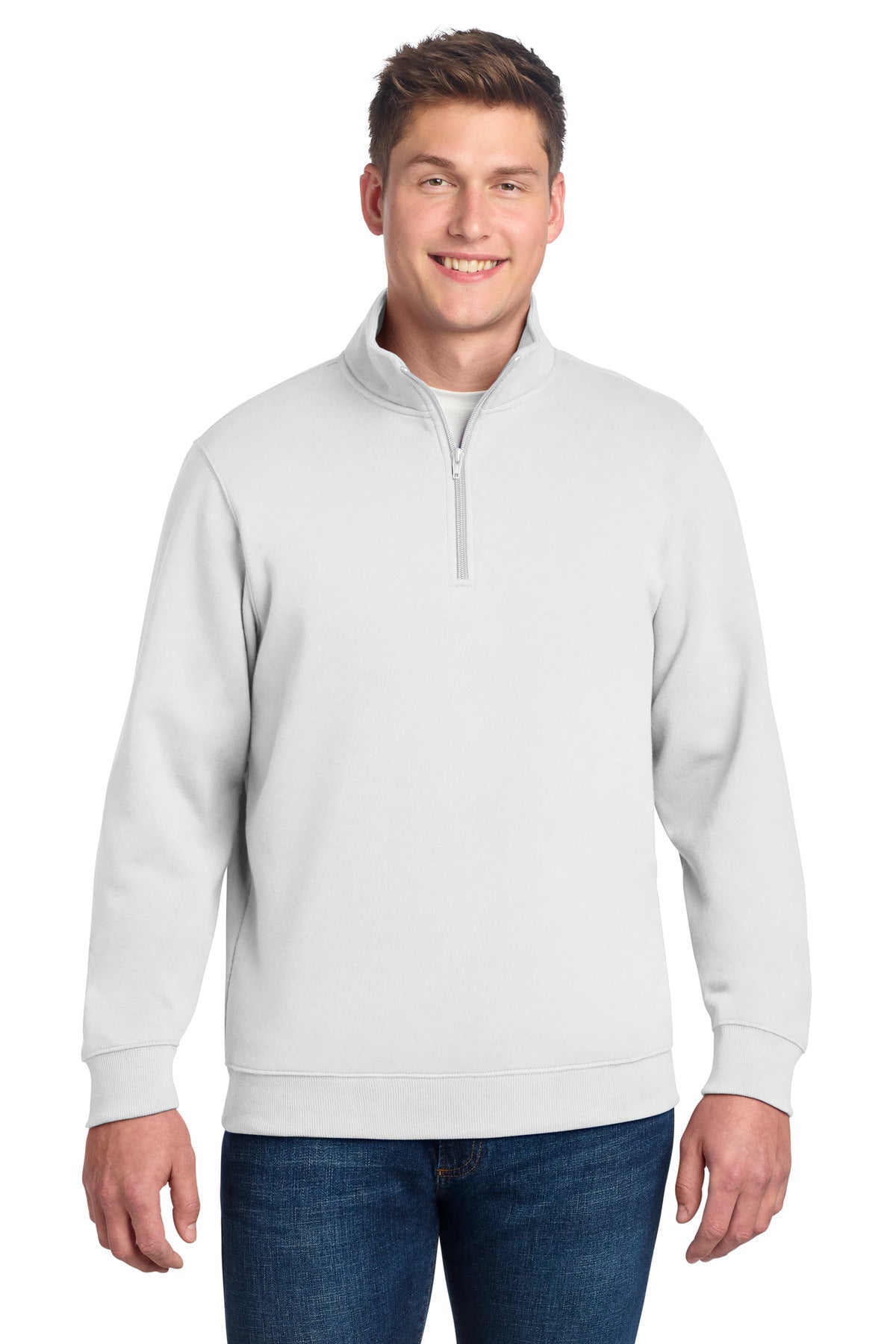 Sport-Tek 1/4-Zip Sweatshirt ST253 White