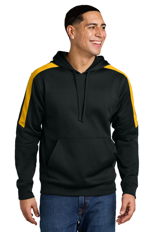 Sport-Tek Sport-Wick Fleece United Pullover Hoodie ST255 Black/ Gold