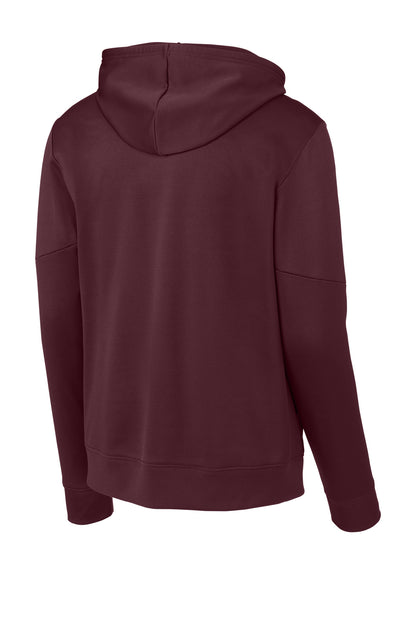 Sport-Tek Sport-Wick Fleece United Pullover Hoodie ST255 Maroon/ White