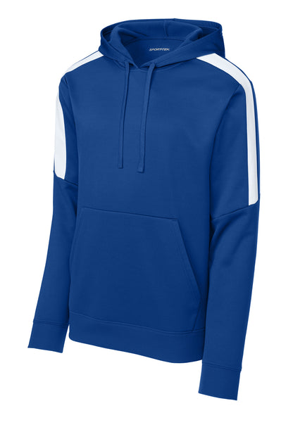 Sport-Tek Sport-Wick Fleece United Pullover Hoodie ST255 True Royal/ White