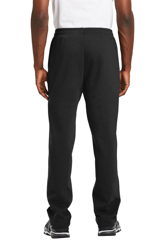 Sport-Tek Open Bottom Sweatpant. ST257 Black
