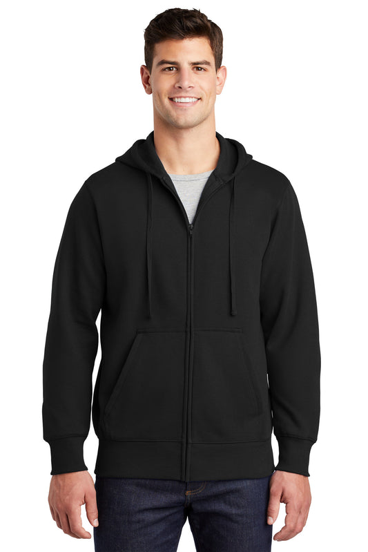 Sport-Tek Full-Zip Hooded Sweatshirt. ST258 Black