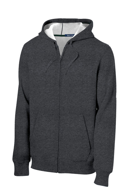 Sport-Tek Full-Zip Hooded Sweatshirt. ST258 Graphite Heather