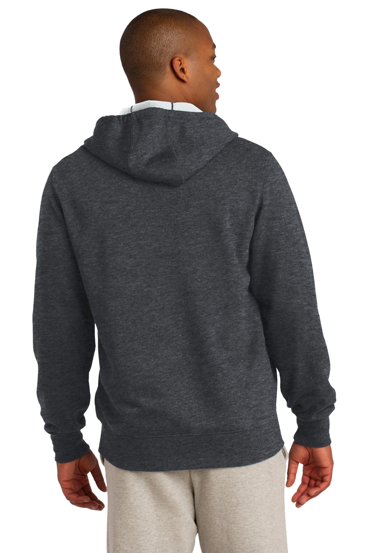 Sport-Tek Full-Zip Hooded Sweatshirt. ST258 Graphite Heather