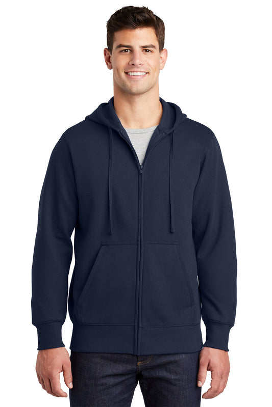 Sport-Tek Full-Zip Hooded Sweatshirt. ST258 True Navy