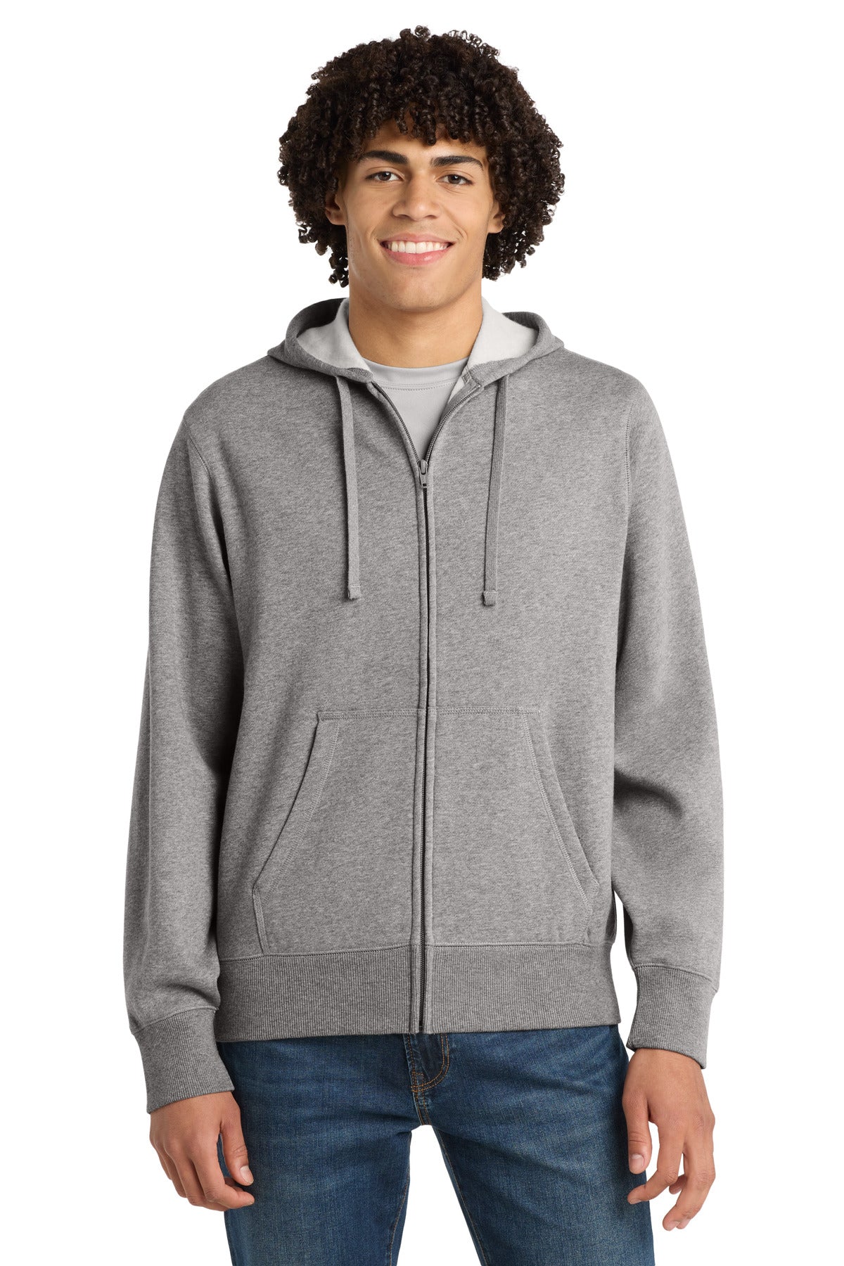 Sport-Tek Full-Zip Hooded Sweatshirt ST258 Vintage Heather