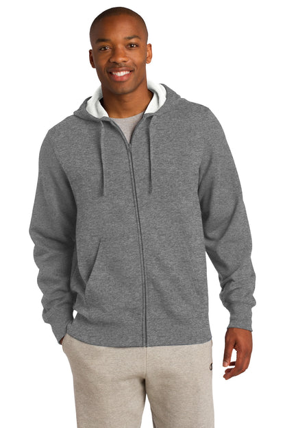 Sport-Tek Full-Zip Hooded Sweatshirt. ST258 Vintage Heather