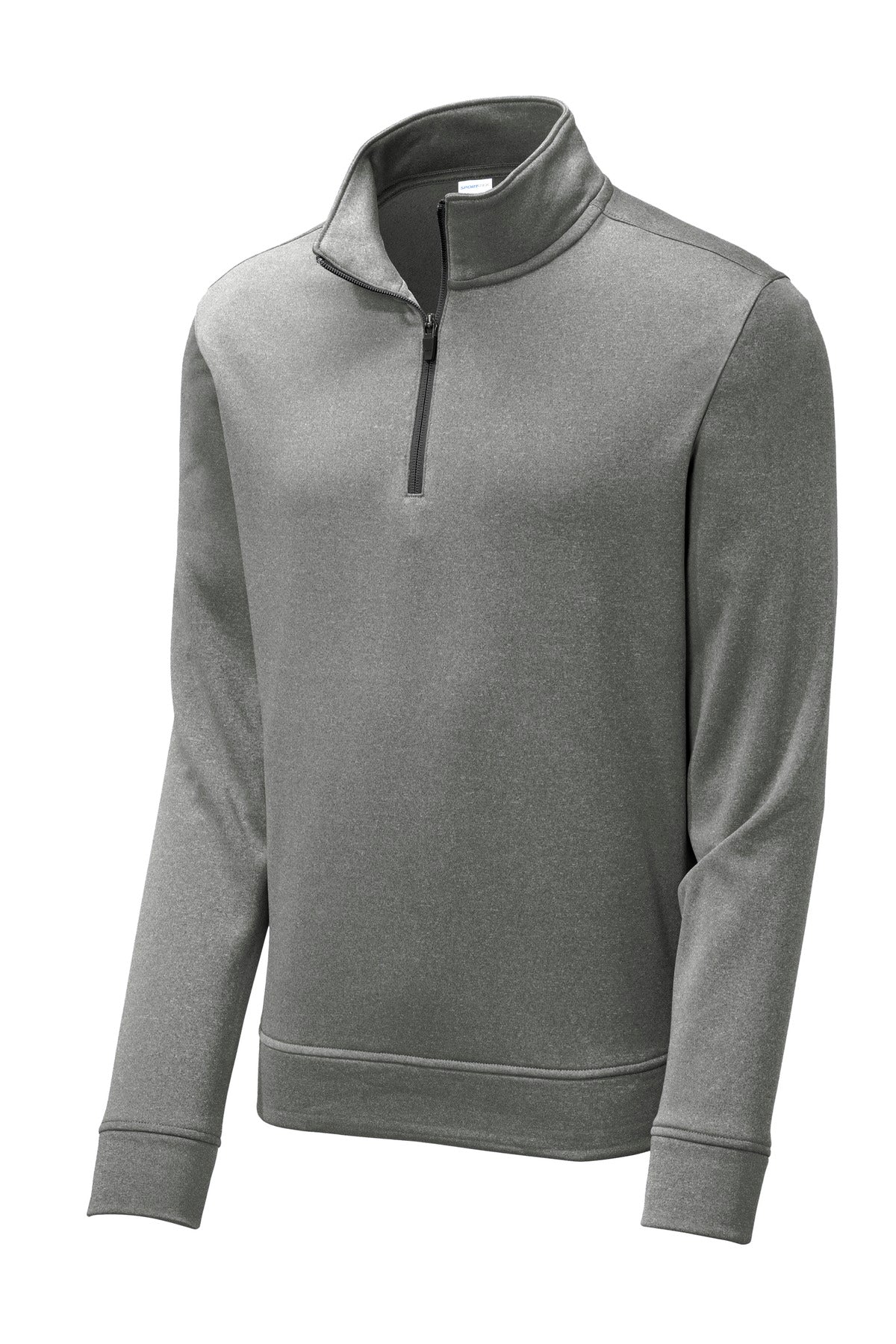 Sport-Tek  PosiCharge  Sport-Wick  Heather Fleece 1/4-Zip Pullover. ST263 Black Heather