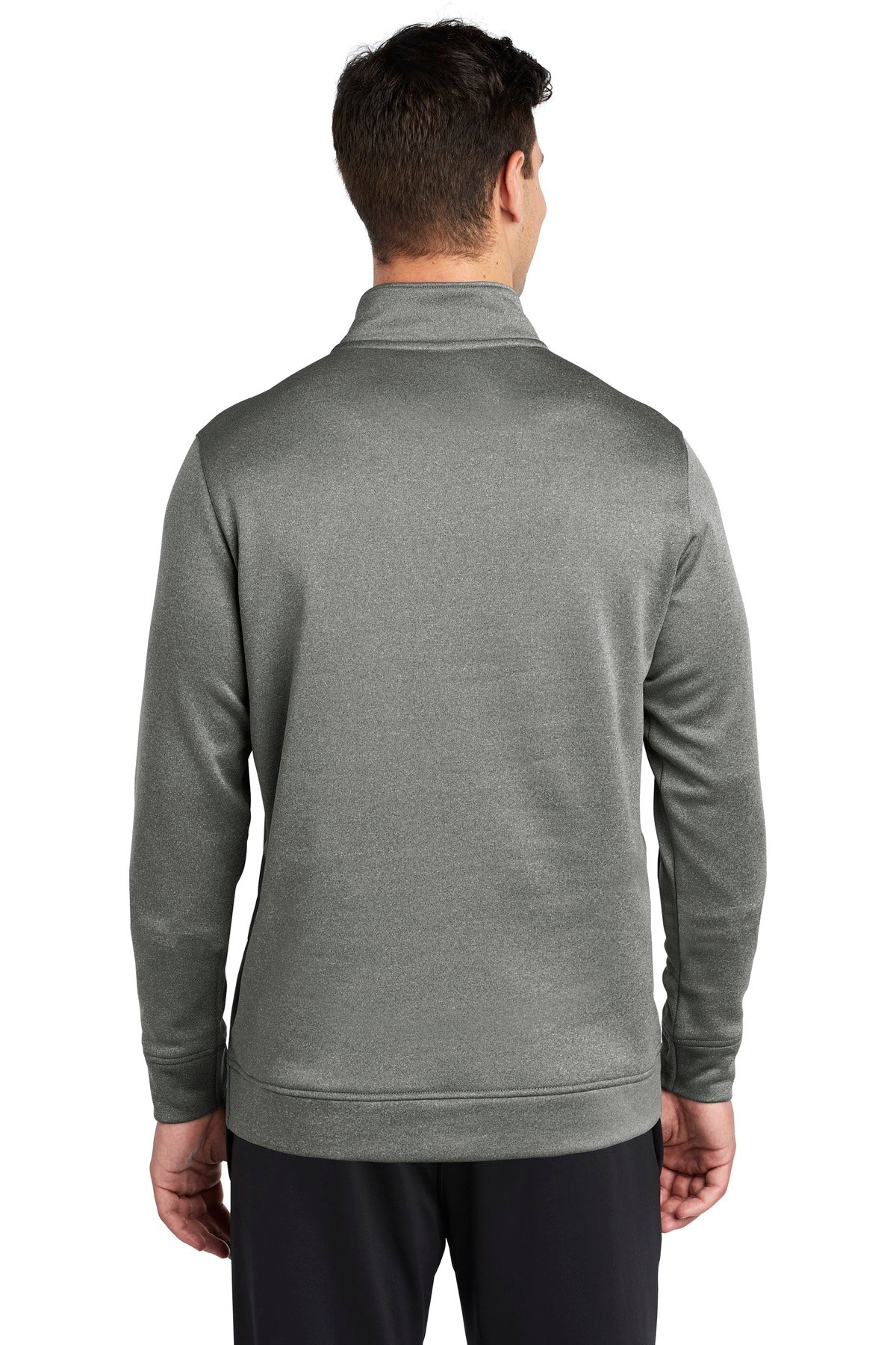 Sport-Tek  PosiCharge  Sport-Wick  Heather Fleece 1/4-Zip Pullover. ST263 Black Heather