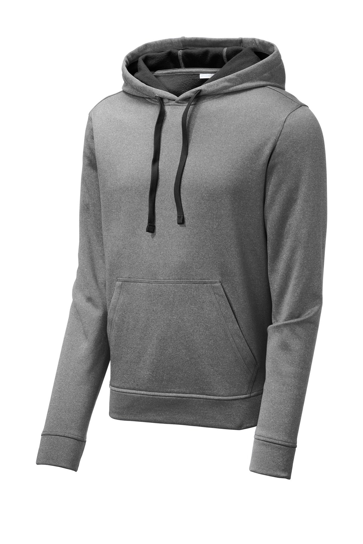 Sport-Tek  PosiCharge  Sport-Wick  Heather Fleece Hooded Pullover. ST264 Black Heather