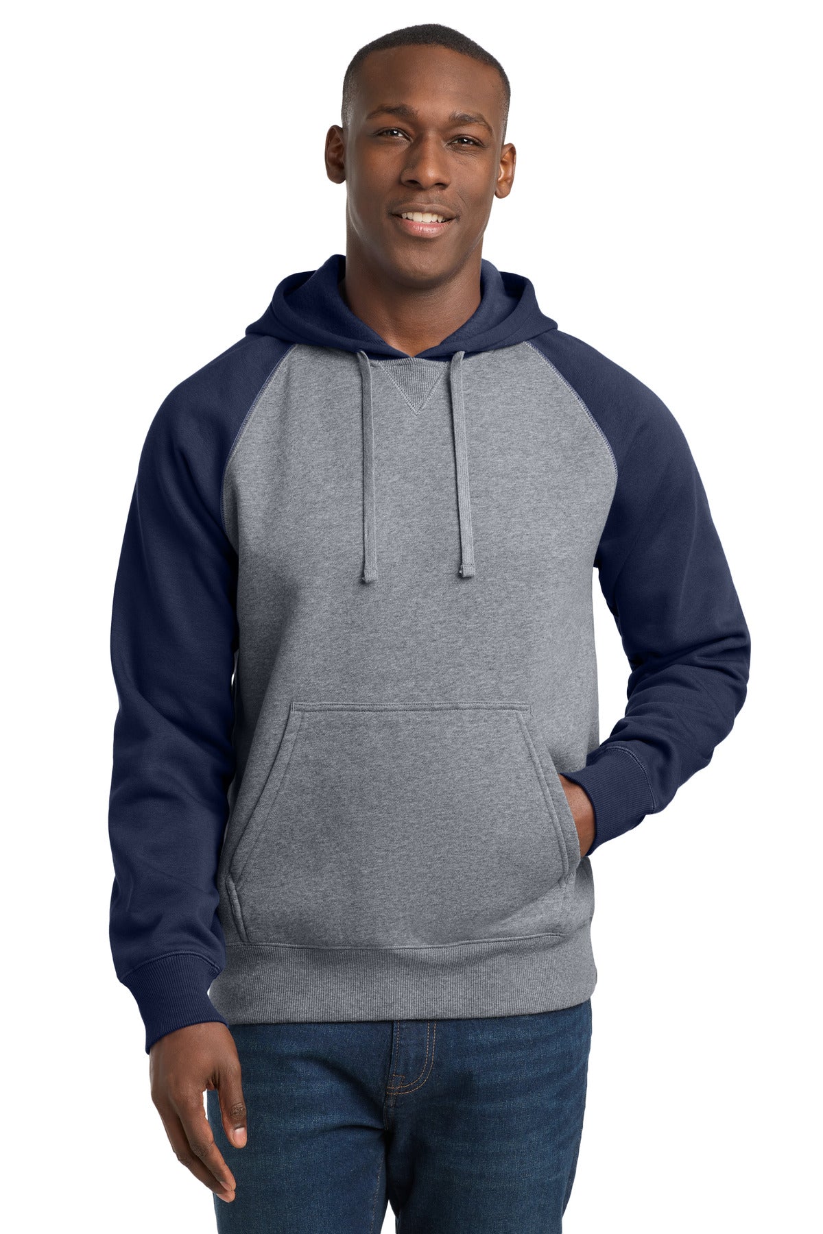 Sport-Tek Raglan Colorblock Pullover Hooded Sweatshirt ST267