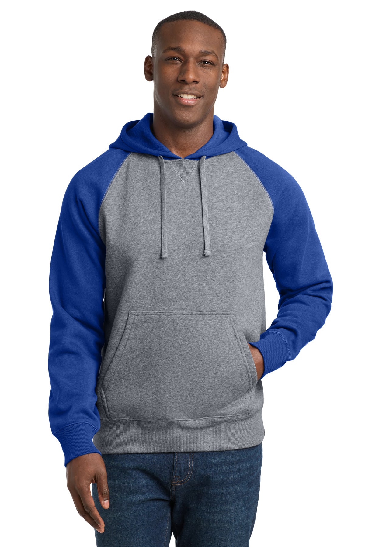 Sport-Tek Raglan Colorblock Pullover Hooded Sweatshirt ST267