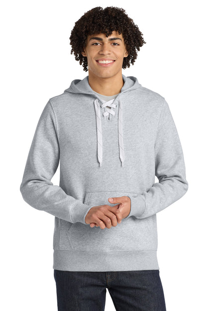 Sport-Tek Lace Up Pullover Hooded Sweatshirt ST271 Athletic Heather