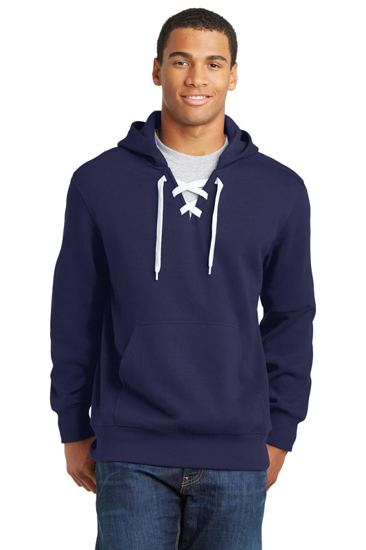 Sport-Tek Lace Up Pullover Hooded Sweatshirt. ST271 True Navy