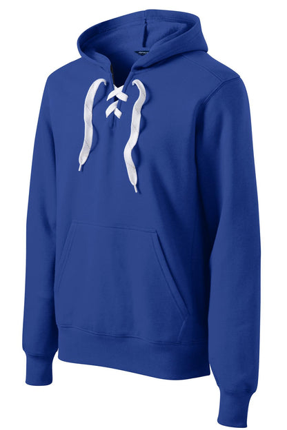 Sport-Tek Lace Up Pullover Hooded Sweatshirt. ST271 True Royal