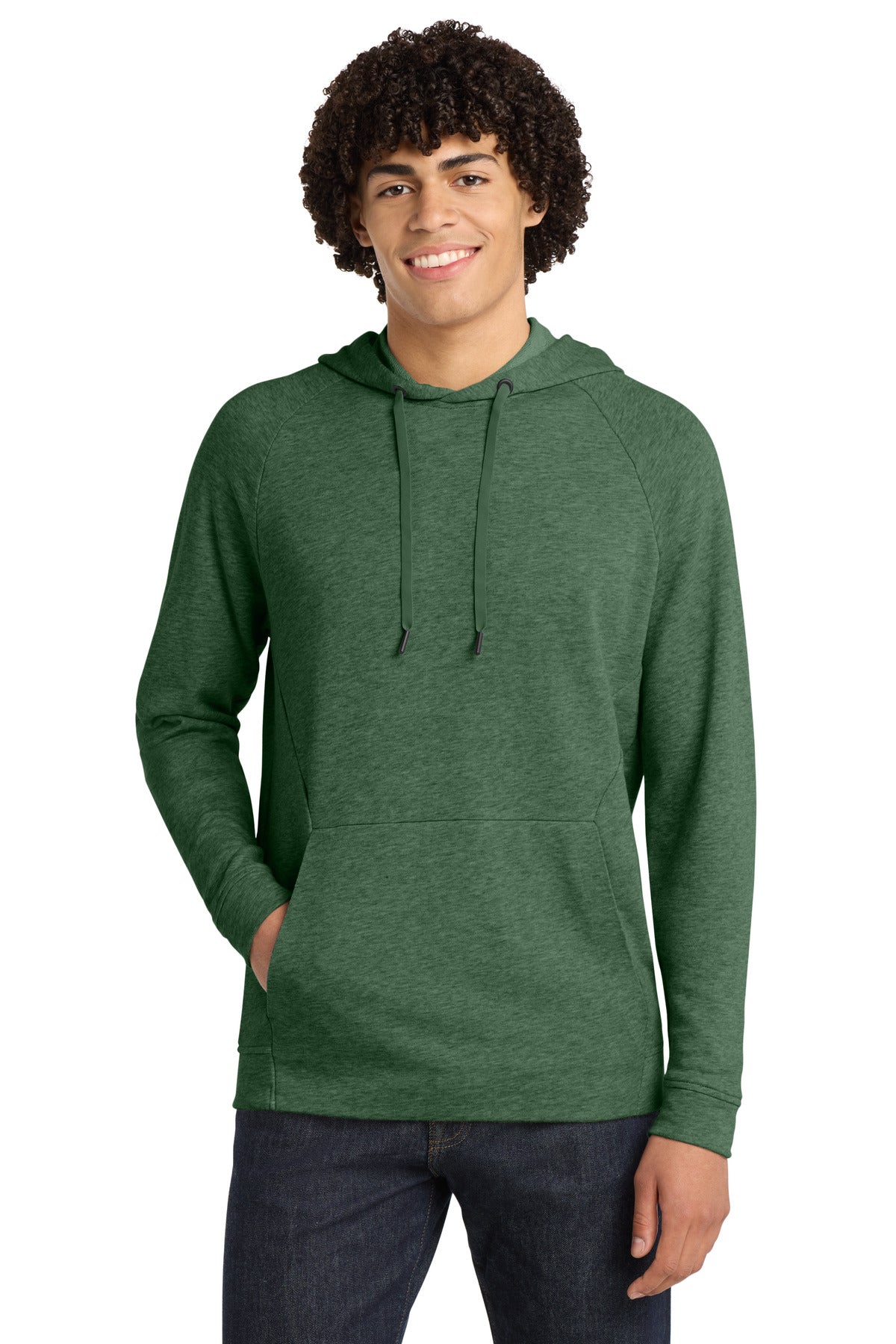 Sport-Tek Lightweight French Terry Pullover Hoodie ST272 Forest Green Heather