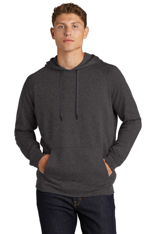 Sport-Tek  Lightweight French Terry Pullover Hoodie. ST272 Heather Black