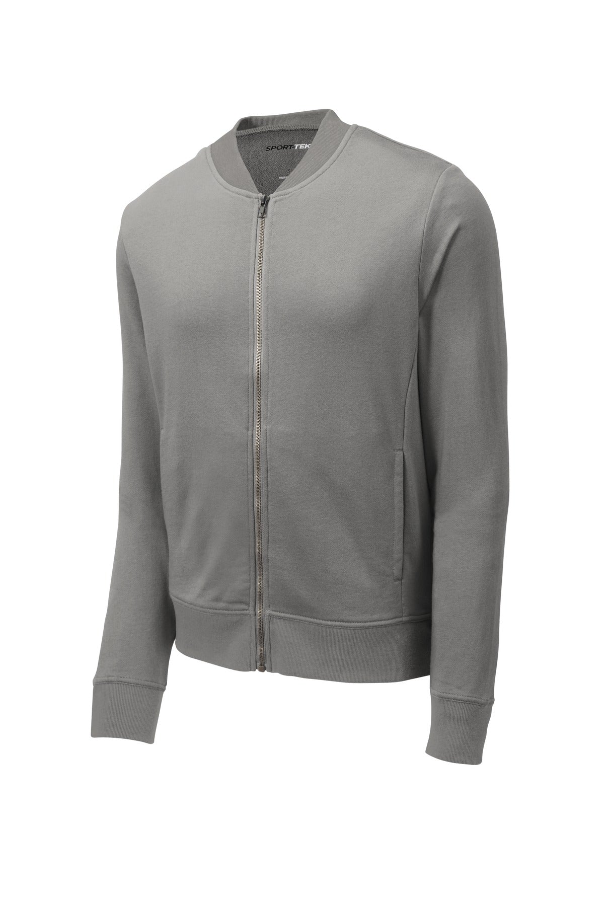 Sport-Tek  Lightweight French Terry Bomber. ST274 Grey Concrete