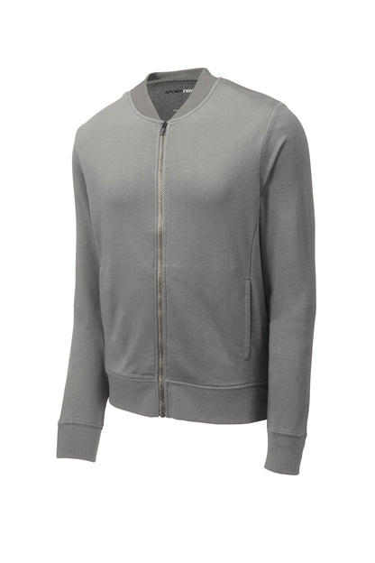 Sport-Tek  Lightweight French Terry Bomber. ST274 Grey Concrete