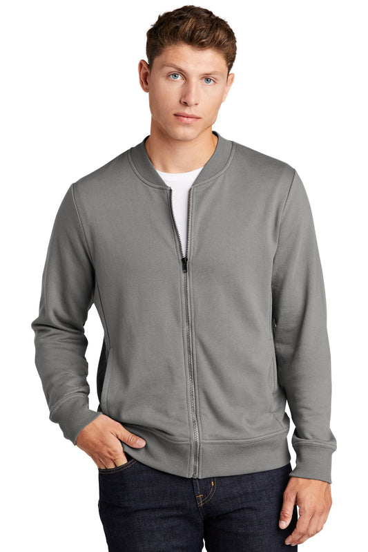 Sport-Tek  Lightweight French Terry Bomber. ST274 Grey Concrete