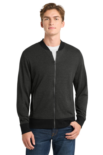 Sport-Tek Lightweight French Terry Bomber ST274 Heather Black