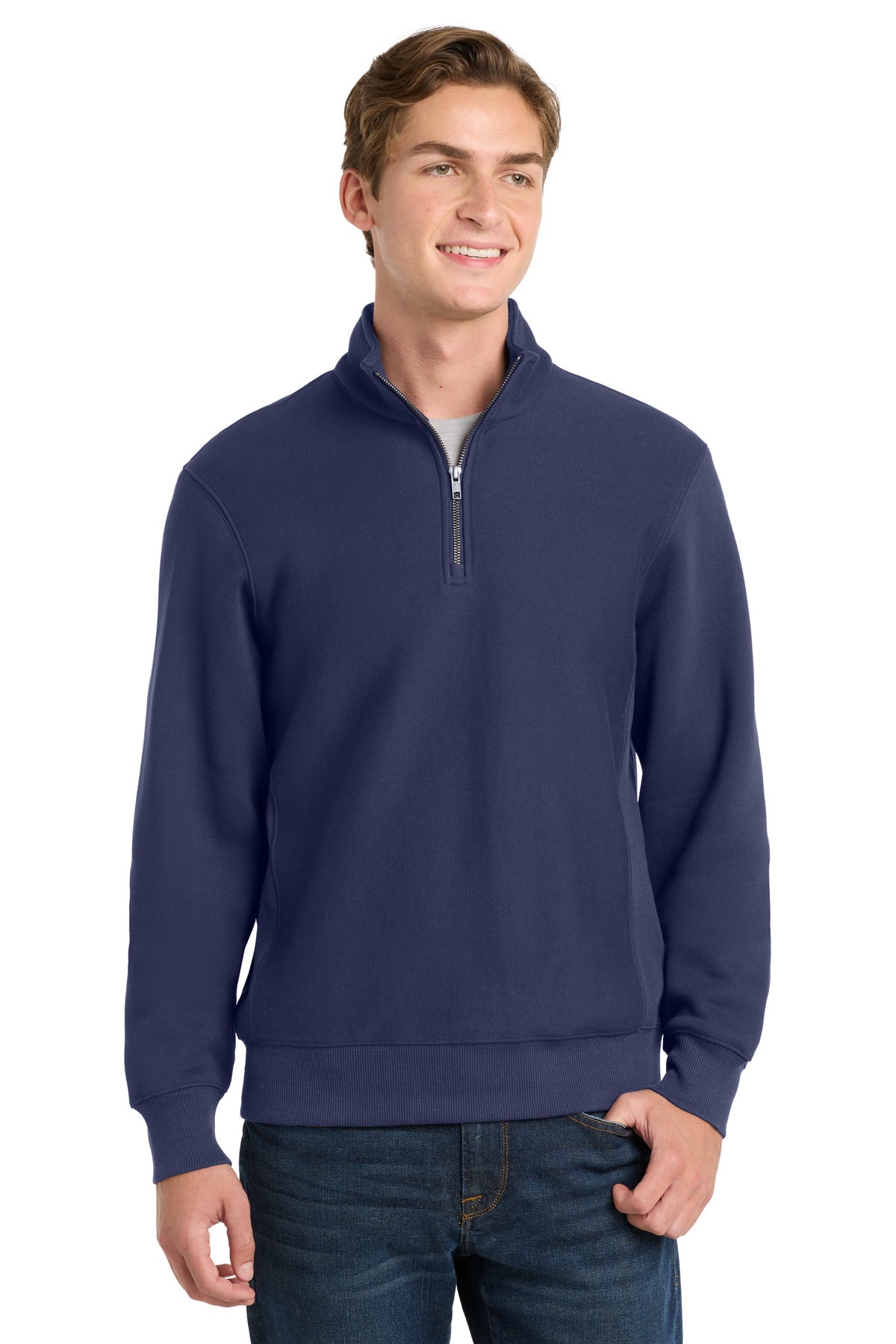 Sport-Tek Super Heavyweight 1/4-Zip Pullover Sweatshirt ST283 True Navy