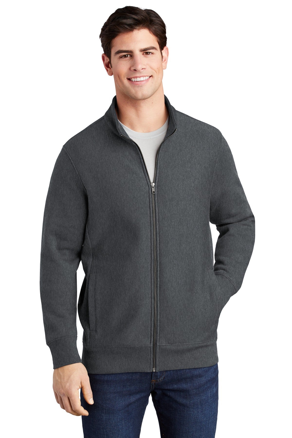 Sport-Tek  Super Heavyweight Full-Zip Sweatshirt ST284 Graphite Heather